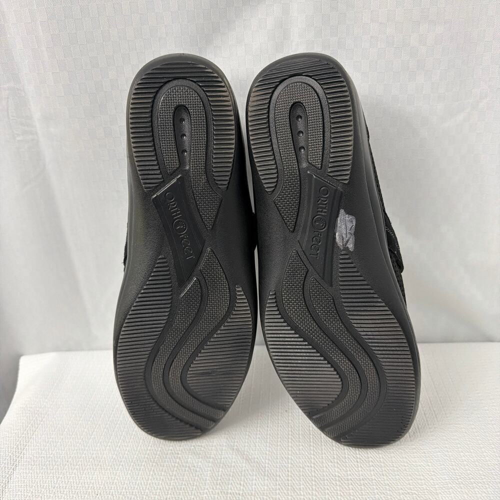 Orthofeet Quincy Black Shoes Womens Size 12 B No Insoles Comfort Diabetic - Picture 11 of 11